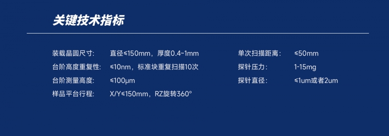 國產臺階儀JS100A核心技術指標